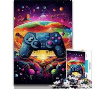 Colorful Gamepad Jigsaws Puzzles 1000 Pieces for Teenagers Gifts,for Educational Game Challenge Toy Unique Home Decor And Gifts (38x26cm)