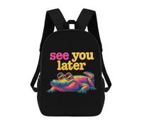 Colorful Gator 17 Inch Laptop Backpack Print Daypack | Adjustable Strap,Large Capacity Backpack,Bag for Hiking Travel Business