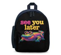 Colorful Gator Mini Backpack Lightweight Daypack Blue | Cute Printed Backpack,Sport bag for Camping Picnic