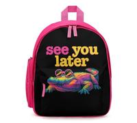 Colorful Gator Mini Backpack Lightweight Daypack Pink | Cute Printed Backpack,Sport bag for Camping Picnic