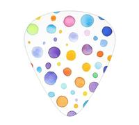 Colorful Geometric Dots Guitar Picks Gift Set - Smooth Durable Plectrums For Acoustic, Electric & Bass Guitar, Perfect Present For Guitar Lovers & Musicians