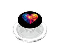 Colorful Geometric Heart Love PopSockets PopGrip for MagSafe