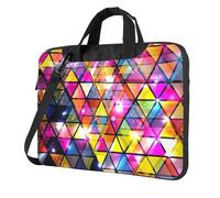 Colorful Geometric Triangle Print Stylish Laptop Bag Ultra-Thin Portable Single-Shoulder Notebook Case Daily Commutes
