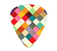Colorful Geometry Guitar Picks Gift Set - Smooth Durable Plectrums For Acoustic, Electric & Bass Guitar, Perfect Present For Guitar Lovers & Musicians