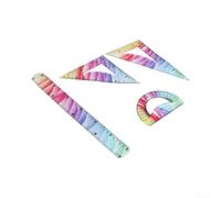 Colorful Geometry Ruler Set 30cm Dual Scale(30cm)