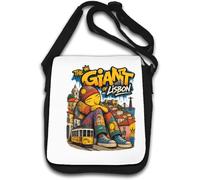 Colorful Giant Sitting in Lisbon Shoulder Bag White