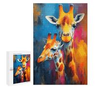 Colorful Giraffe Art Print-4 Puzzle 1000 Teile Schwer Puzzle Spielzeug Lernspiel Impossible Herausforderungsspielzeug Für Erwachsene Kinder 1000 PCS