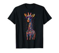 Colorful Giraffe Art Sunglasses Style T-Shirt