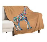 Colorful Giraffe Blanket, Soft Flannel Fleece Blankets Quick-Dry, Lightweight Throw Blanket for Couch, Bed, Office & Travel, Ideal Gift for Family & Friends, 30"x40"