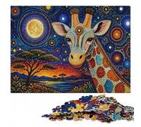 Colorful Giraffe Dot Art Wooden Puzzle for Adults, Hobby, 1000 Pieces | Colour and shape sorting - a simple way to organise the image on quiet evenings.