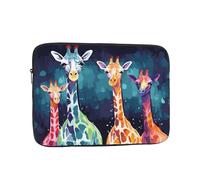 Colorful Giraffe Fans Lovers Laptop Bag 13 inch Business Briefcase Gifts for Men Women Water Resistant Laptop Sleeve Carry On Laptop Case Shockproof Protective Computer Bag Notebook Case