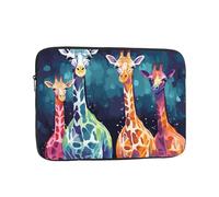 Colorful Giraffe Fans Lovers Laptop Sleeve for Women Men, 17 Inch Waterproof Laptop Bag Lightweight Notebook Computer Cover Bag