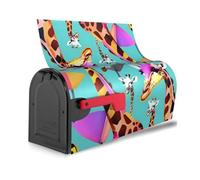 Colorful Giraffe Fans Lovers Print Reusable Waterproof Mailbox Cover Magnetic for Unique Easy toIdentify Mailboxes