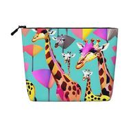 Colorful Giraffe Fans Lovers Versatile Travel Bag Makeup Bag Large Capacity Cosmetic Pouch Zipper Bag Toiletry Bag