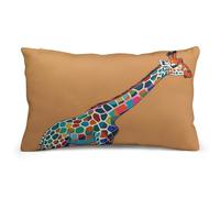 Colorful Giraffe Pillow Cover Double-Sided Soft Pillowcase 8"x12", Decorative Throw Pillow Case for Sofa Bed Car Outdoor