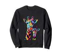 Colorful Giraffe, Spirit Animal, Multicolor Art, Sweatshirt