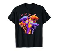 Colorful Giraffe with Sunglasses T-Shirt
