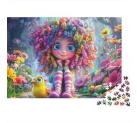 Colorful Girl Fantasy 1000 Piece Puzzles Beautiful View Rainbow Doll Decoration Puzzle Educational Game Gifts Puzzles for Adults Jigsaw Puzzles for Adults 70x50cm/1000pcs