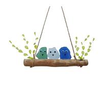 Colorful Glass Bird Perch, Handmade Glass Birds Wall Cute Birds Unique Ornament, for Hanging Driftwood On Gifts