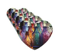 Colorful Glass Bottle Car Air Freshener Cards for Women Men 4 Pack Cute Car Accessories Long Lasting Scent Car Diffuser Hanging Auto Aromatherapy Tablets Car Fresheners Gifts
