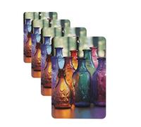 Colorful Glass Bottle Car Air Freshener Cards for Women Men 4 Pack Cute Car Accessories Long Lasting Scent Car Diffuser Hanging Auto Aromatherapy Tablets Car Fresheners Gifts