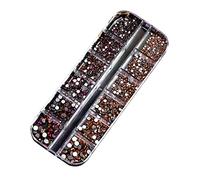 Colorful Glass Crystal Rhinestones for 3D Nails Art Decoration Mixed Pack Flat Back Crystals for Women Girl