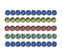 Colorful Glass Marble - 2cm Handmade Mixed Decorative Beads, Shiny Transparent Balls, Smooth Round Ornaments | Artistic Planet Marble Decoration for Aquarium Vase Fish Tank Bowl Home Garden Table Disp