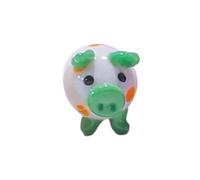 Colorful Glass Piggy Figurine Handcraft Miniature Animal Collectible Ornament For Artistic Display In Homes And Offices Collectible Statue
