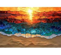 Colorful Glass Waves Jigsaw Puzzles for Adults 500 Pieces Educational Toys Challenging Game 500 Piece Puzzles for Adults for The Whole for Women Gifts for Men
