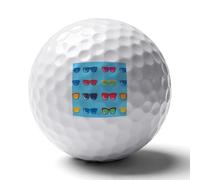 Colorful Glasses Pattern Standard Golf Balls Recreation Ball Professional Gift for Boyfriend Father Husband Son