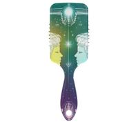 Colorful Glitter Tarot Astrological Portraits gentle hair brush for blow drying Designed head massager for straight hair with Ergonomic handle cepillo para cabello de mujer