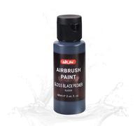 Colorful GLOSS BLACK PRIMER Airbrush Paint - Ready to Spray Acrylic Paint, Water-Based Air Brush Painting Set for Metal, Plastic Models, Leather by Artist & Beginner