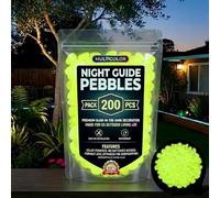 Colorful Glow-in-the-Dark Garden Stones, DIY Stepping Stone Kit For Garden Outdoor, Night Guide Pebbles For Fish Tank Aquarium Walkway Decor, Glow Rocks For Landscaping(Yellow,600)
