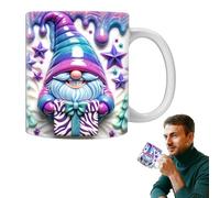 Colorful Gnome Mug | Christmas Gnome Cup Colorful Gnomes with Boxes,Large Capacity Ceramic Garden Mug Coffee Cup for Women Lover Cool Birthday Christmas