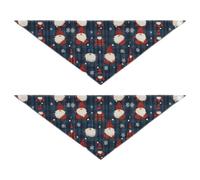 Colorful Gnomes Buffalo Plaid Snowflakes Christmas Dog Holiday Bandanas Unique Shape Adjustable Fit Soft Dog Scarf Cute Pet Holiday Accessories Decor for Dogs Cats 2 Pack