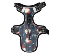 Colorful Gnomes Buffalo Plaid Snowflakes Christmas Reflective Vest for Dog for German Shepherd Dog Training Animal Vest for Dogs with Handle chalecos para Perros Medium