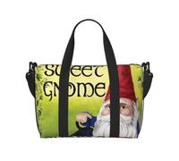 Colorful Gnomes Print Waterproof Travel Tote Bag,Carry On Weekender Duffle for Gym Overnight