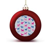 Colorful Goat Silhouettes Cute Baubles Christmas Balls