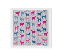 Colorful Goat Silhouettes Diamond DIY Painting Kits Horizontal Round