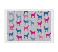 Colorful Goat Silhouettes Diamond DIY Painting Kits Horizontal Round