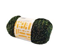 Colorful Gold and Silver Four-Strand Acrylic Thread for Crochet, Knitting, and Crafting - 200g Wool Yarn for Flowers, Dolls, Scarves, and Hats(Schwarz)