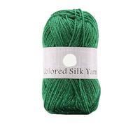 Colorful Gold and Silver Four-Strand Acrylic Thread for Crochet, Knitting, and Crafting - 200g Wool Yarn for Flowers, Dolls, Scarves, and Hats(Ingreen)