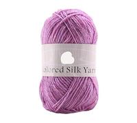 Colorful Gold and Silver Four-Strand Acrylic Thread for Crochet, Knitting, and Crafting - 200g Wool Yarn for Flowers, Dolls, Scarves, and Hats(Lightpurple)