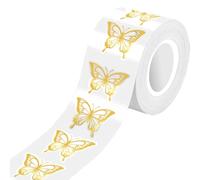 Colorful Golden Butterfly Sticker Creative PVC Decal Safe and Waterproof for Childrens Art Projects and Classroom Use Stickers Butterfly Stickers Gold Foil Stickers Transparent Stickers Die Cut Decor