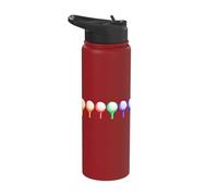 Colorful Golf Balls Golfer Golf Player Golfing Stainless Steel Insulated Water Bottle