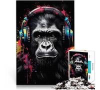 Colorful Gorilla HeadphoneJigsaws 2000 Pieces for Adults Toy Intellectual Game is ideal as a gift for the whole family 70x100cm