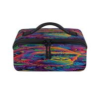 Colorful Gorilla Travel Makeup Bag Portable Waterproof Pouch Open Flat Toiletry Bags Toiletries Cosmetics Traveling Organizer for Women Men