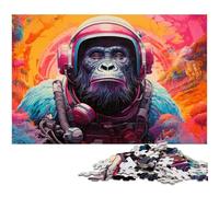 Colorful Gorillas Jigsaw Puzzles for Adults 1000 Piece Jigsaw Puzzles for Adults for Family And Friends, Suitable for Ages 14+ 26X38CM/10.23x14.96inch