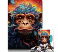 Colorful Gorillas Jigsaw Puzzles for Adults Teenagers Jigsaws Puzzle,Educational Games Wall Decoration Unique Birthday And Xmas Gifts 38x26cm