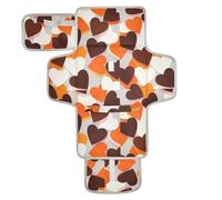 Colorful Gradient Heart Khaki White Reusable Baby Pee Pads with Tissue Pocket Changing Pads for Changing Table for Girl & Boy cambiadores de pa?ales para Bebes